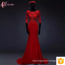 Alibaba Wholesale Red Lace Applique 100% Cotton African Design Dresses